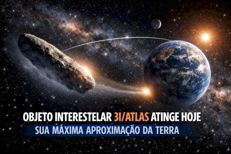 Objeto interestelar 3I/ATLAS atinge hoje sua máxima aproximação da Terra