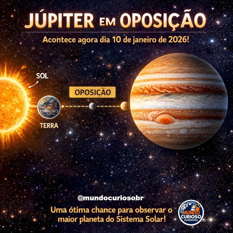 Oposição de Júpiter em 10 de janeiro: o melhor momento para observar o maior planeta do Sistema Solar